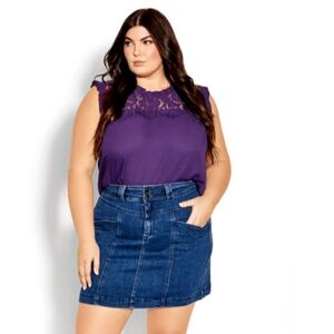 City Chic Purple Lace Top